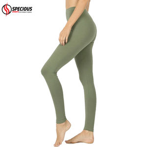 Leggings de yoga pour femmes sur mesure en gros, longueur cheville, spandex/polyester, extensible dans les quatre sens, taille haute, respirant, couleur unie - Product Image 5