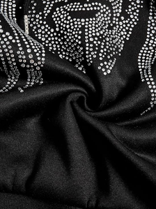 Sweat à capuche graphique surdimensionné Y2K pour homme, 100% coton, avec fermeture éclair ornée de strass, streetwear hip-hop pour l'hiver - Product Image 4