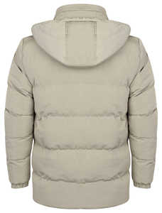 Veste matelassée à capuche décontractée pour hommes pour l'hiver avec motif de dessin animé Logo avant Fermeture à glissière Patchwork Design personnalisable - Product Image 4