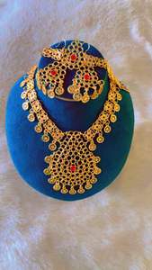 Conjunto de pendientes de Collar chapado en oro de 24 quilates de moda Vintage de inspiración italiana enviado directamente EE. UU. Francia España Turquía Comoras Mayotte - Product Image 5