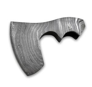 Tête de hache en acier Damas personnalisable de style nordique, style viking, barbe, hachette DIY, 5 lames de coupe, qualité industrielle, forgée à la main - Product Image 1