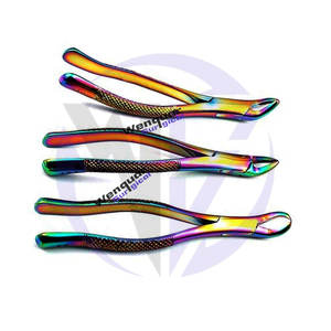 Juego de 3 pinzas de extracción de dientes de titanio arcoíris, gran oferta, instrumentos quirúrgicos dentales Wenquar (#150 #151 #23) - Product Image 1