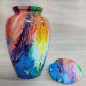 Vente chaude de couleur bleue, prix de gros, urnes de crémation, nouveau design, urne en métal, fournitures pour les cendres humaines, urne en laiton massif - Product Image 6