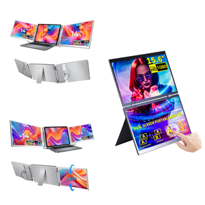 14 15.6 inch FHD Màn hình kép mở rộng LCD 1080P Màn hình xách tay có thể gập lại máy tính xách tay chơi game ba màn hình hiển thị màn hình máy tính - Product Image 1