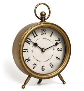 นาฬิกาตั้งโต๊ะและโต๊ะโลหะหรูหราพร้อมฐานไม้คุณภาพสูง - Product Image 4