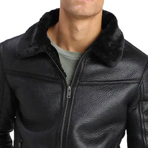 100% veste en cuir de vachette de haute qualité nouveau élégant séchage rapide hiver saison tissu hommes veste en cuir Service OEM - Product Image 5