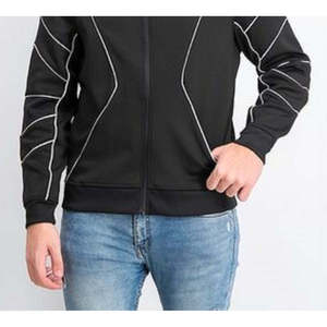 Giacca in Maglia con Zip Frontale e Bordi a Contrasto per Uomo INC International Concepts, Nera XL - Stile Casual Sostenibile con Colletto Baseball per la Stagione Autunnale - Product Image 3