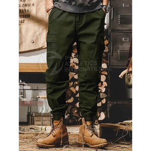 Pantalones de calle para hombre con diseño de retazos y ajuste relajado para diario, pantalones de calle de moda para hombre - Product Image 5