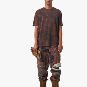 Suministro directo de fábrica MOQ bajo Logotipo personalizado Lavado ácido Camisetas 100% algodón Mejor diseño en diferentes colores Ringer en venta - Product Image 4