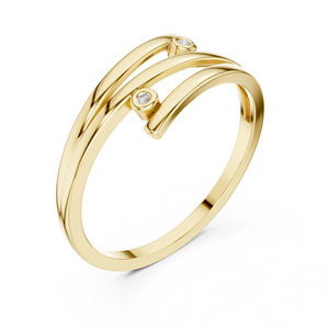 Anillo de Oro Rosa de 14K con Diamante Cultivado en Laboratorio de Corte Brillante Redondo de 0.02 Quilates para Mujer |   Joyería Certificada IGI para Uso en la Oficina - Product Image 4