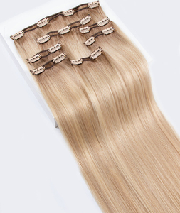 Venta al por mayor sin costuras Invisible Clip ruso Virgen Remy Extensiones de cabello humano Natural Cabello Nueva Zelanda Procedente - Product Image 4