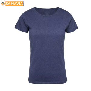 Samavia เสื้อยืดผู้ชายผ้าฝ้ายสีทึบระบายอากาศได้ดีเสื้อยืดลำลองแขนสั้นสำหรับใส่ทุกวัน - Product Image 1