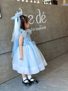 Vestidos de princesita de alta calidad Diseño Halter para niñas ODM Exportados en Vietnam para bodas Fiestas de cumpleaños - Product Image 4