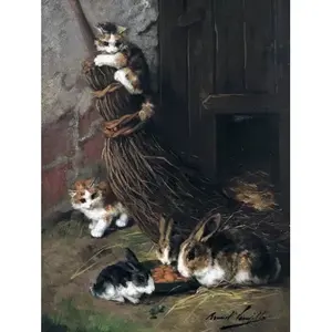 Chatons et lapins 6x8 céramique murale cuisine et salle de bain dosseret pour décor de cuisine - Product Image 1