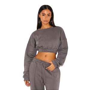 Premium Quality Women Short <b>Jumper</b> Elegant Cut Swaetshirt Loose Casual Fit Fashion Wear Custom Design Ladies Top - Product Image 1