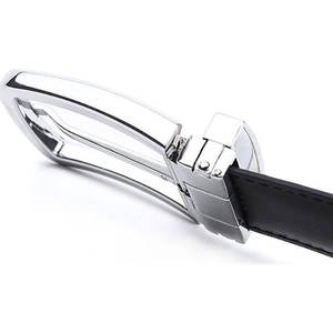 Ceintures en cuir pour hommes populaires Boucle en acier Écologique Léger Décontracté Logo personnalisé Noir - Product Image 5