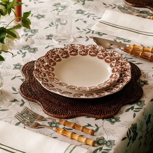 Tienphong 2025 Handmade Natural Woven Rattan Scalloped <b>Placemat</b> - Natural Charger Plate- Round Natural <b>Table</b> Decor - Product Image 4