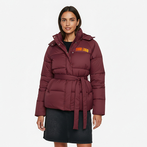 Veste matelassée pour femmes en gros, 100 % polyester, rembourrée de coton, légère, imperméable, coupe-vent, haute qualité, perles teintées - Product Image 4