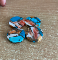 Cabochon en nacre naturelle, turquoise cuivrée et œil de chat poli, 3mm-30mm, pour la fabrication de bijoux, vente en gros, bagues et bracelets