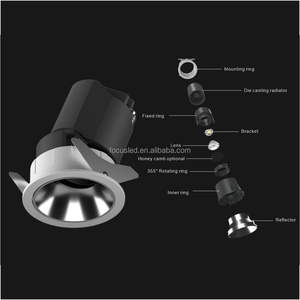 7W Design Moderne Étanche vers le bas Lumière IP65 Encastré Mur Rondelle Hôtel <span class=keywords><strong>Spot</strong></span> Luminaire pour Hôtels - Product Image 5