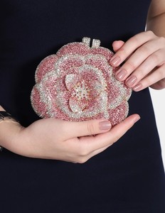 Elegant Resin Casual Floral Embroidery Half Moon Candy Pattern Fashion Evening <b>Clutch</b> Women Party Festive Celebrations <b>Wedding</b> - Product Image 2