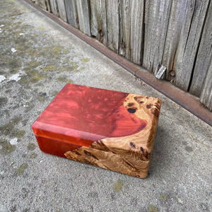 กล่องใส่เครื่องประดับเรซิ่นรักษ์โลก ที่เก็บสร้อยข้อมือ กล่องจัดระเบียบเครื่องประดับ กล่องใส่แหวน วาดลายด้วยมือ รูปทรงธรรมชาติ - Product Image 1