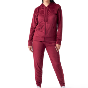 2025 unisexe femmes hiver gymnastique sport fermeture éclair survêtement doux velours Jogging survêtements en relief poche français 2 pièces ensemble - Product Image 1