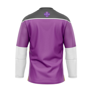 Camisetas de Hockey sobre Hielo Personalizadas con Nombre y Número del Equipo, Impresión por Sublimación, 100% Poliéster, Transpirables, Ecológicas, de Alta Calidad, OEM - Product Image 2
