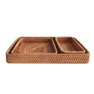 Bandeja de mimbre para decoración del hogar de estilo moderno, diseño personalizado, artesanía, fabricante de Vietnam, Material de mimbre ecológico, precio competitivo - Product Image 2