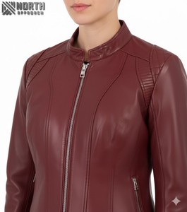 2025 taux de gros professionnel qualité supérieure vestes en peau de mouton pour les femmes dernière conception mode femme mode veste personnalisée - Product Image 4