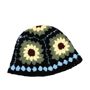 2025 luxe été femmes Crochet tricot seau chapeau de soleil à la main motif brodé éponge personnalisé Hip Hop Performance mode - Product Image 4