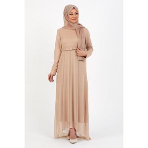 Vestido de Noche Elegante, Estilo Simple con Pliegues, Cintura Imperio, Poliéster, Tallas XL 4XL, Estilos Europeos y Americanos para Primavera/Verano, para Fiestas - Product Image 1