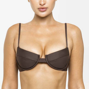 Bikinis tendance pour femmes, teinture unie, ensembles de bikinis 2 pièces, meilleure qualité, prix le plus bas, ensembles de bikinis pour femmes - Product Image 1