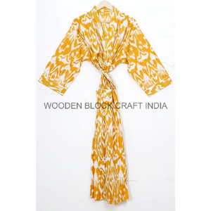 Kimono en coton élégant et décontracté pour femmes - Col en V, manches longues, vêtements de détente et de nuit pour le printemps/l'automne - Product Image 6