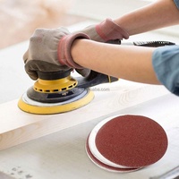 Disques de ponçage orbitaux non poreux de 125 mm, disques abrasifs en oxyde d'aluminium, ronds, poids E, papier abrasif rouge, disques de ponçage, papier abrasif