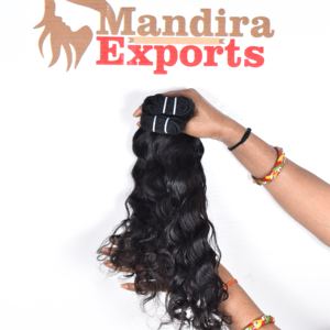 Cabello Natural sin procesar de Color negro rizado negro mujeres encaje genio trama paquetes ondulado sin derramamiento indio templo cabello humano - Product Image 2