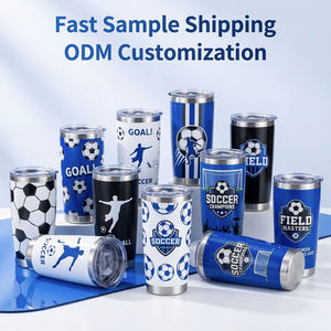 カスタマイズされた20オンスステンレス製カートゥンブラー（サッカーイベント販促用ギフト） - Product Image 2