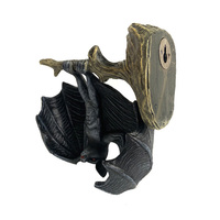 Sculpture murale de chauve-souris Vampire en résine, créative suspendue à l'envers et aspirant la chauve-souris de sang pour la cour, le jardin, la maison, Statue