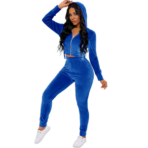 Velours personnalisé assorti Fitness femmes extensible costume haute élasticité blanc costume dame Yoga long haut + pantalon doux femme vêtements ensemble - Product Image 1