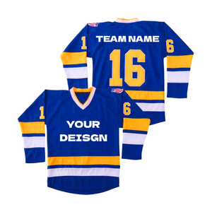 Maillot de hockey sur glace personnalisé, uniforme d'équipe professionnel, sublimé, nom et numéro personnalisés, respirant, vêtements de sport d'entraînement, haut - Product Image 1