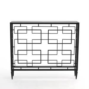 New Modern European Luxury Metal Steel & <b>Marble</b> Black Coated Finish <b>Console</b> <b>Table</b> for Living Room Hallway Home Furniture - Product Image 4