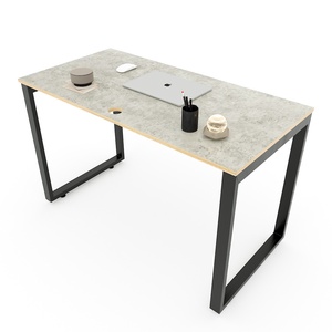 HBRT043 Bureau rectangulaire en contreplaqué 120x60cm, design minimaliste moderne, double moteur, assemblage requis, pour chambre ou bureau - Product Image 6