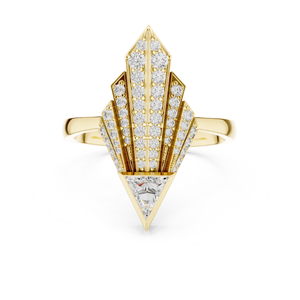 Fancy Round and Triangle Shape Lab Grown Diamond Ring IGI Piedras certificadas Compromiso de lujo Joyería de boda al por mayor - Product Image 2