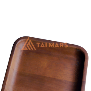 Petit plateau de service rond en bois de noyer poli pour salle de bain ou cuisine Artisanat en bois artisanal pour enseignes murales ou boîtes en bois - Product Image 1