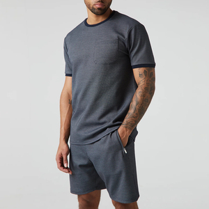 Ensemble deux pièces d'été pour homme de haute qualité, vêtements d'extérieur 100 % coton respirant à séchage rapide, style urbain, logo personnalisé - Product Image 4