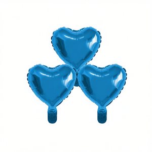 Ballon cœur en aluminium bleu 10 pouces pour décorations de fête - Product Image 2