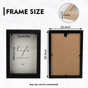 Wholesales High Quality Wood 3D Display Photo Frame Bulk 5x7inch Deep <b>Shadow</b> <b>Box</b> Frames with Glass - Product Image 3
