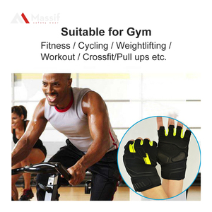 Guantes de entrenamiento para levantamiento de pesas con soporte para muñeca Guantes de gimnasio para hombres y mujeres - Product Image 5