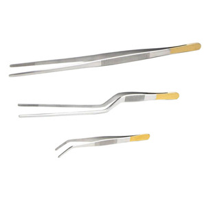 Meilleures ventes de pinces décalées en acier inoxydable Pinces de placage de chef pour la présentation de service Matériau métallique - Product Image 1