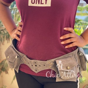 Riñonera de cuero de gamuza, cinturones de bolsillo para la cintura, riñonera elegante de cuero, cinturones de viaje multiusos - Product Image 1